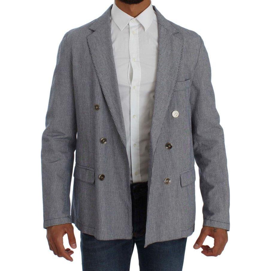 Master Coat Blue Double Breasted Regular Fit Blazer