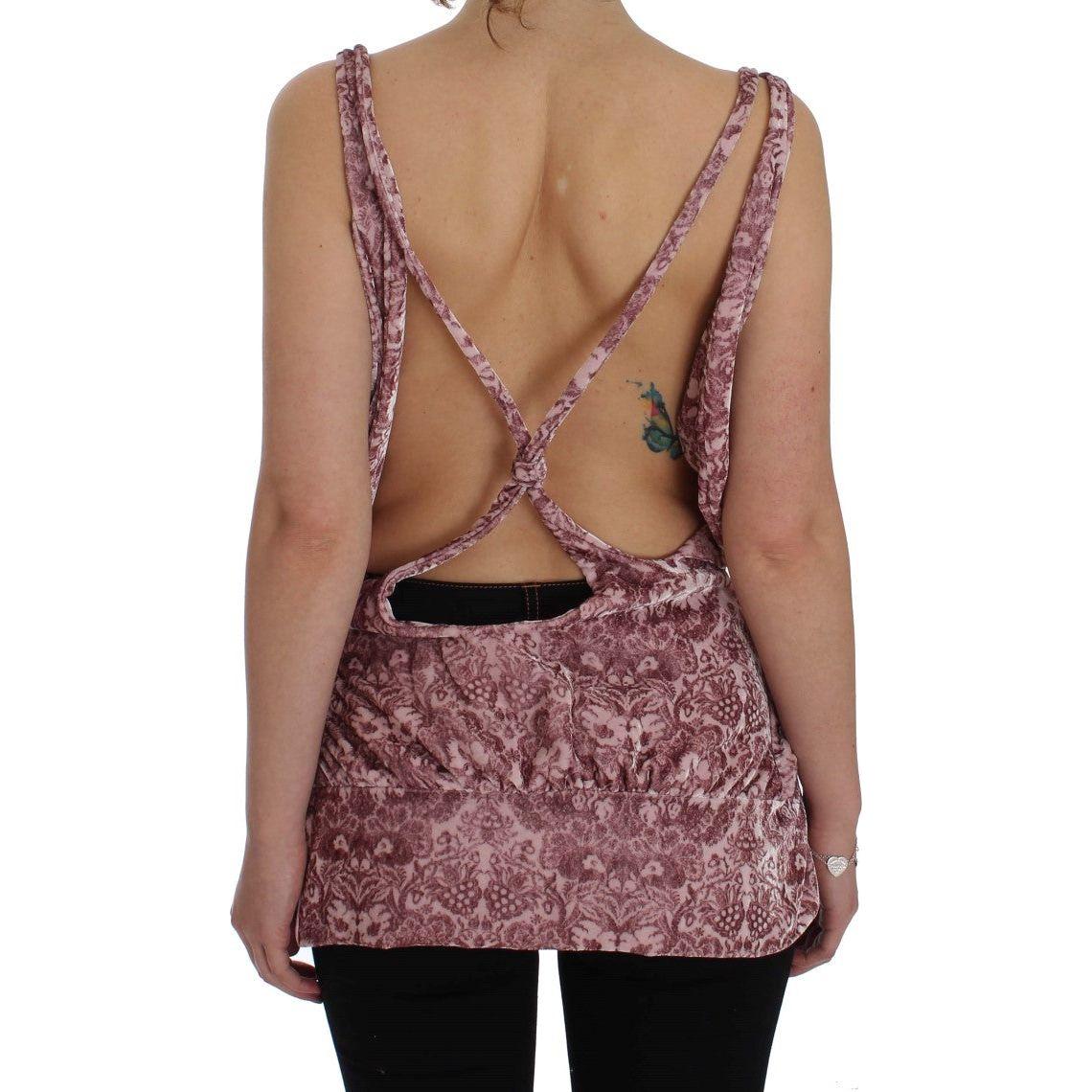 بلوزة Exte المصنوعة من مزيج الحرير بطبعة الأزهار