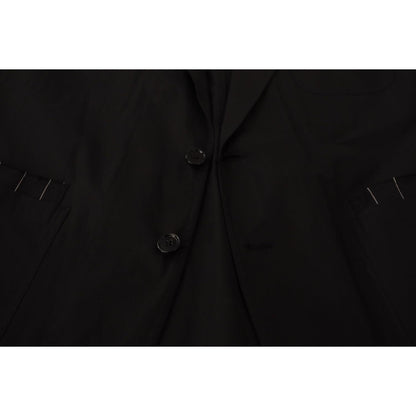Dolce & Gabbana Black Cotton Single Breasted Blazer Jacket