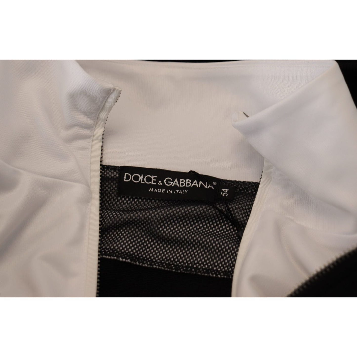 Dolce & Gabbana Black Polyester Hooded Full Zip Jacket
