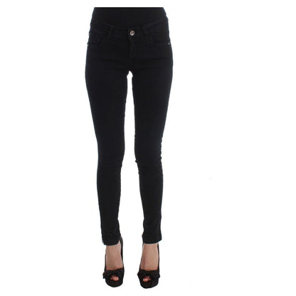 Costume National Black Cotton Slim Fit Denim Jeans Jeans & Pants