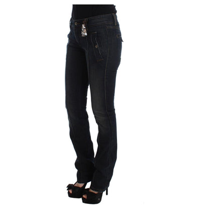 Ermanno Scervino Blue Wash Cotton Slim Fit Jeans