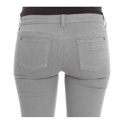 Ermanno Scervino Blue Cotton Blend Slim Fit Bootcut Jeans Jeans & Pants