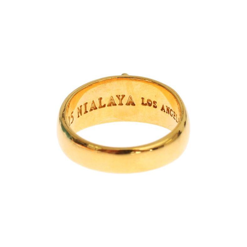Nialaya Gold Plated 925 Silver Ring Ring