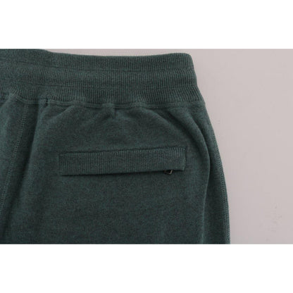 Dolce & Gabbana Green Cashmere Training Pants
