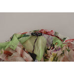 Dolce & Gabbana Multicolor Floral Patchwork Design Ascot Collar Top Blouse TSH7868- 42