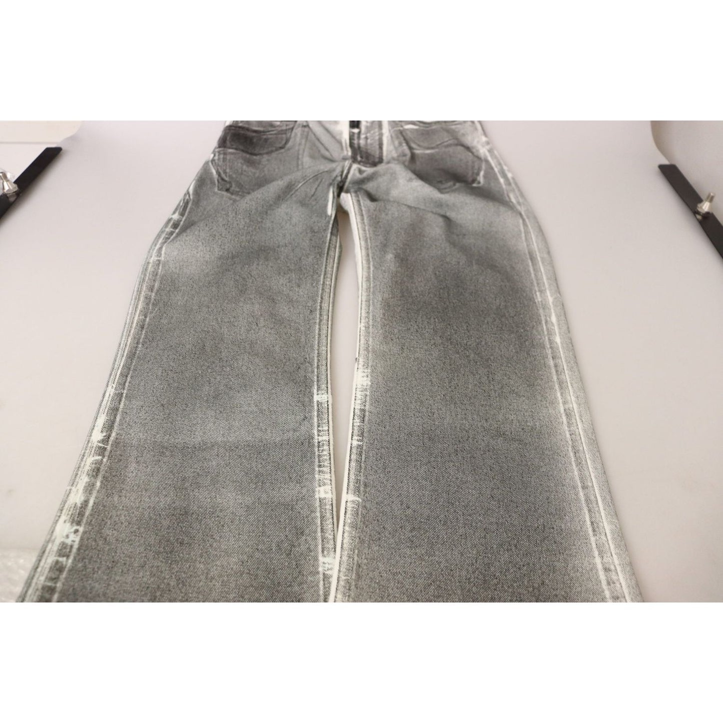 Dolce & Gabbana Grey Washed High Waist Denim Pants Cotton Jeans PAN73097 - 40