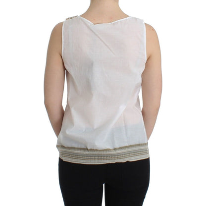 Ermanno Scervino White Top Blouse Tank Shirt Sleeveless
