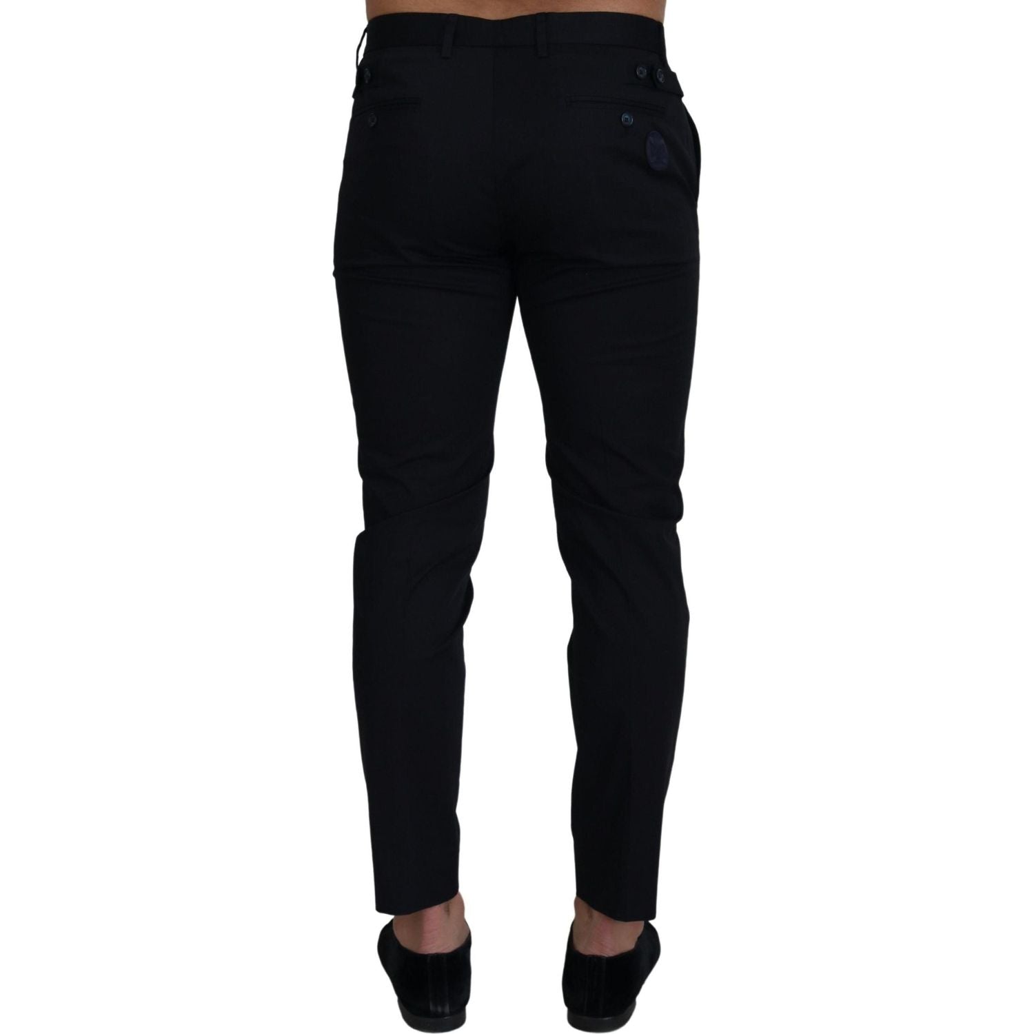 Dolce & Gabbana Blue Stretch Cotton Slim Trousers Chinos Pants