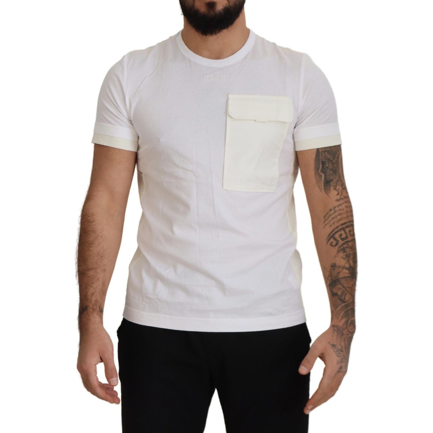 Dolce & Gabbana White Flap Pocket Short Sleeves T-shirt