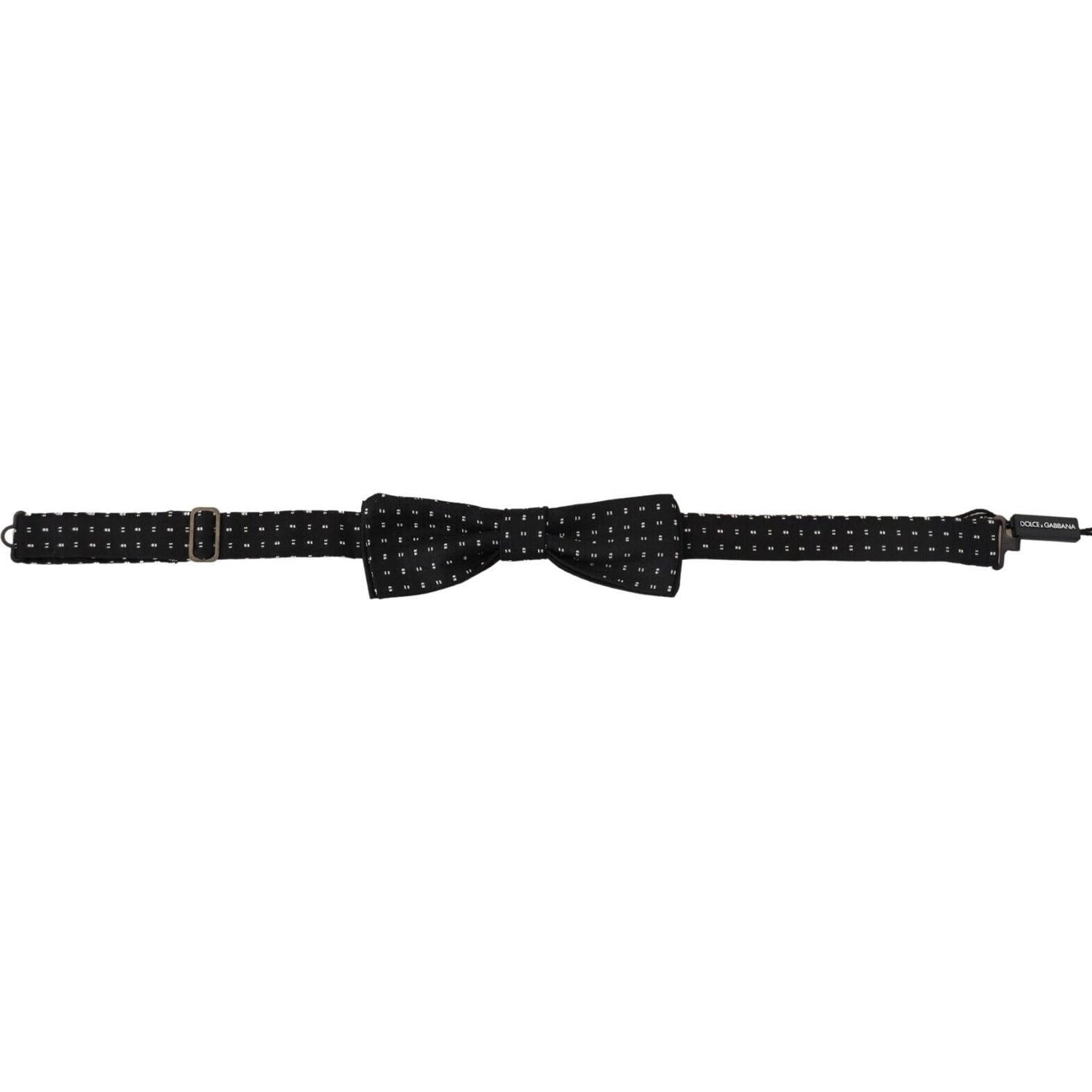 ربطة عنق أنيقة من الحرير الأسود من دولتشي آند غابانا