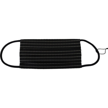 Dolce & Gabbana Black White Stripes Elastic Ear Strap One Size Face Mask