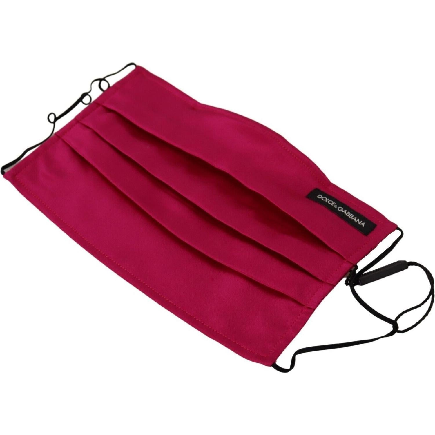 قناع الوجه الأنيق المصنوع من الحرير باللون العنابي من دولتشي آند غابانا