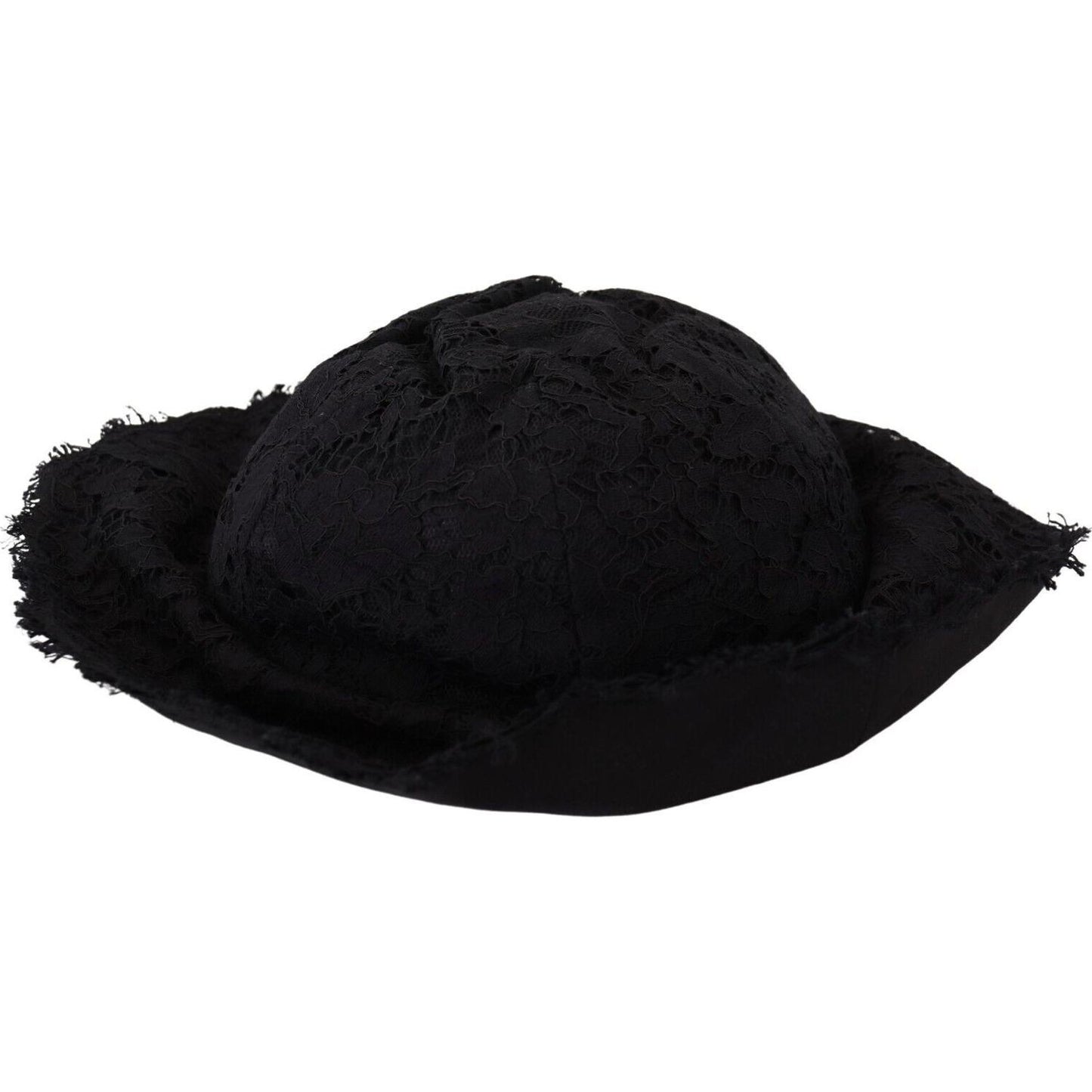 Dolce & Gabbana Black Cotton Wide Brim Shade Hat HAT9378 - 57