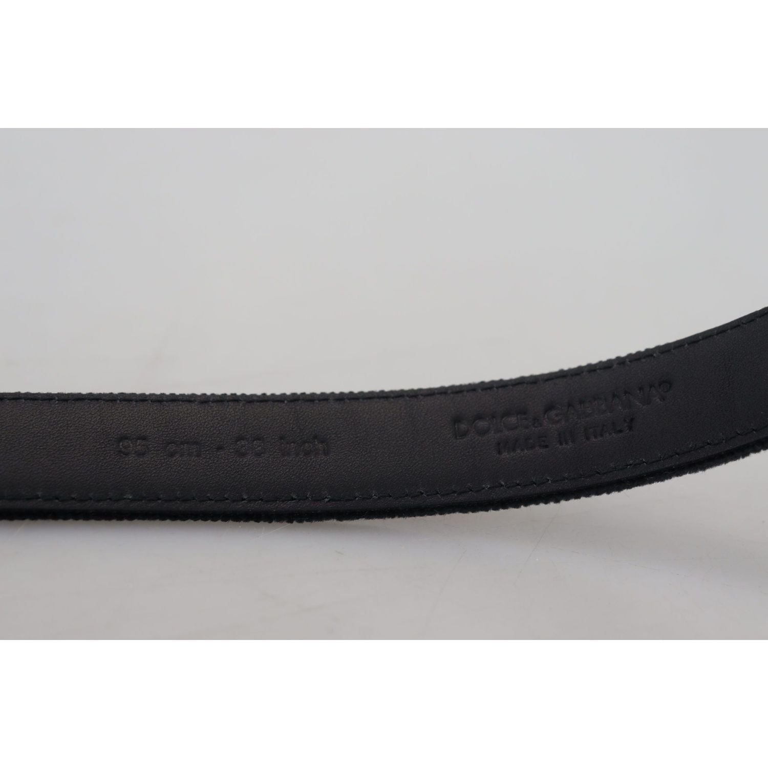 حزام جلدي أسود أنيق من دولتشي آند غابانا