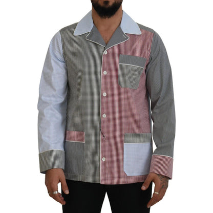 Dolce & Gabbana Multicolor Patchwork Cotton Long Sleeves Shirt