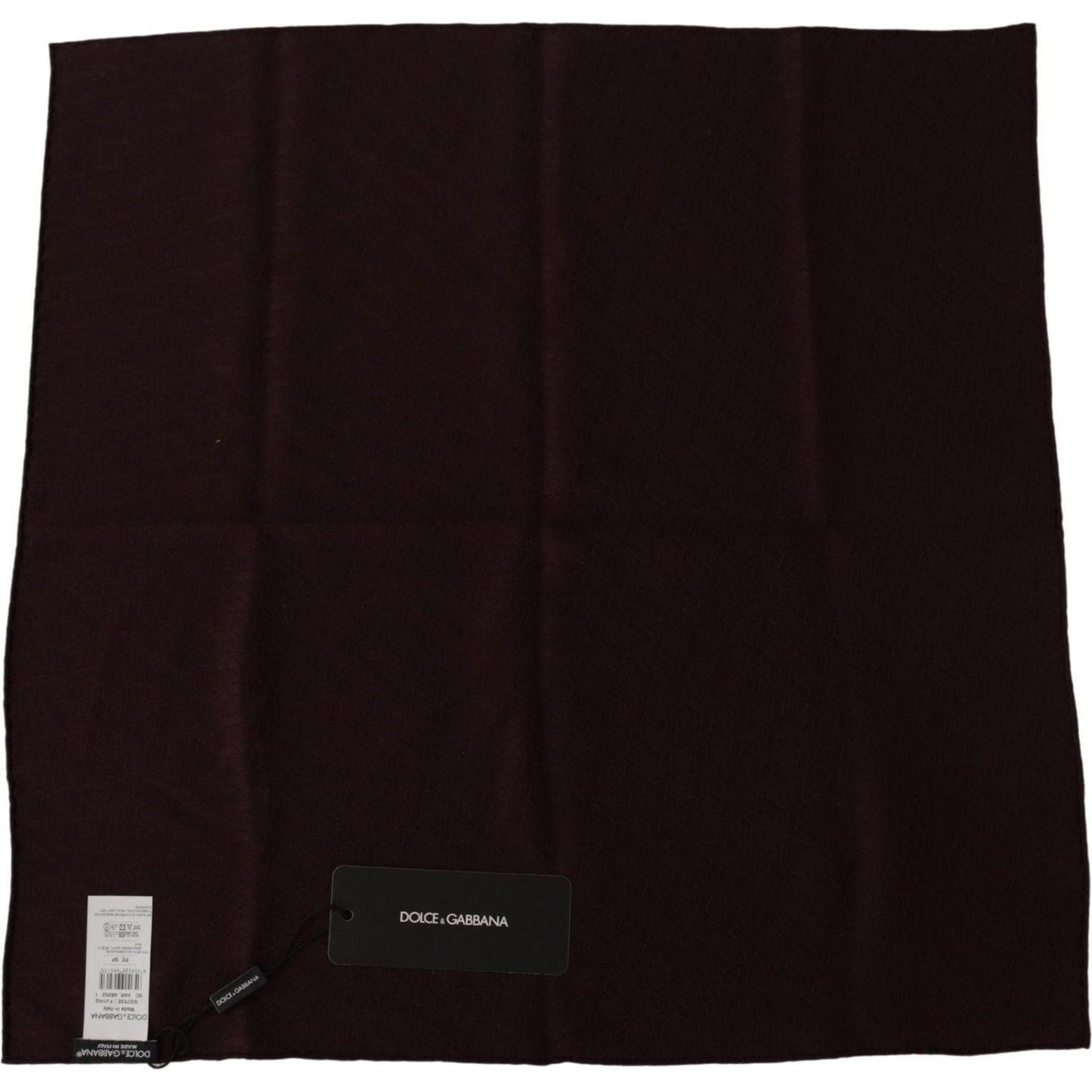 Dolce & Gabbana Brown Silk Blend Square Wrap Handkerchief Scarf MS6186