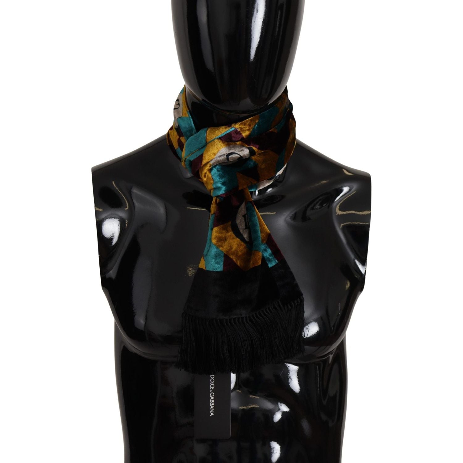 وشاح رجالي أنيق من مزيج الحرير متعدد الألوان من دولتشي آند غابانا