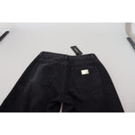 Dolce & Gabbana Black Cotton Tattered High Waist Denim Jeans PAN73081 - 40