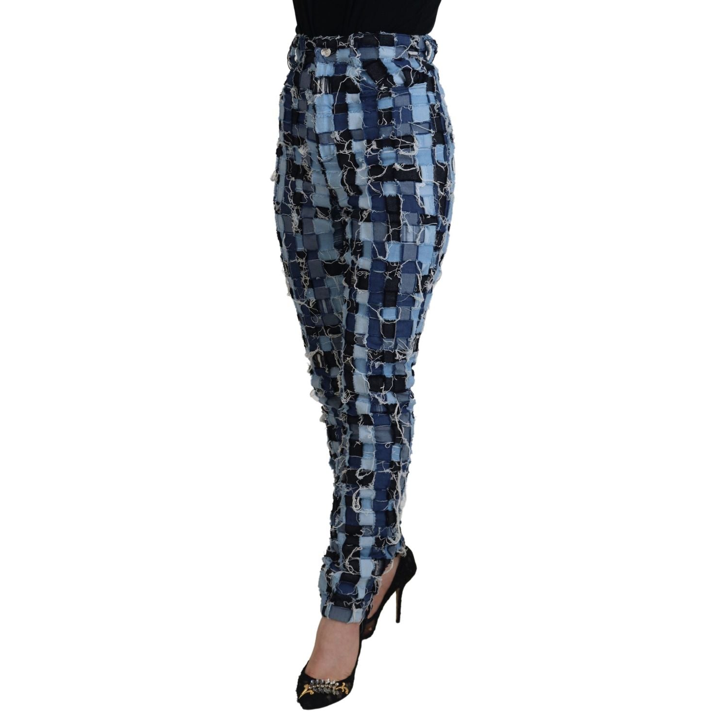 Dolce & Gabbana Multicolor Patchwork Cotton Denim Jeans