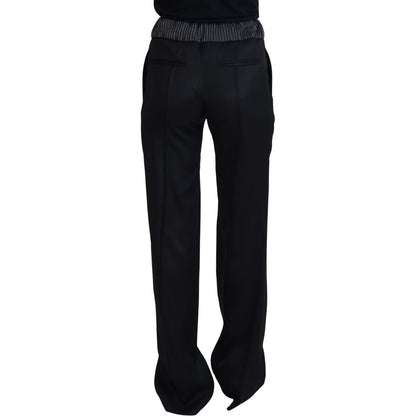 Dolce & Gabbana Black Straight Fit Cotton Pants