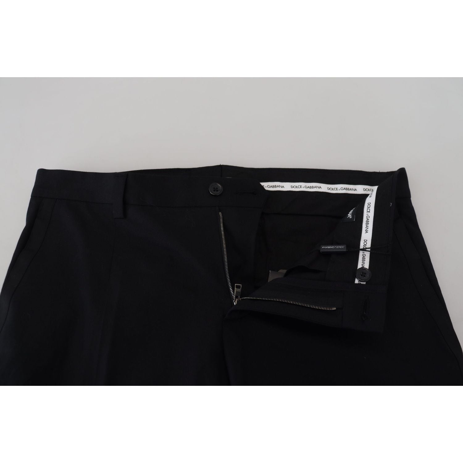 Dolce & Gabbana Black Chino Formal Cotton Pants