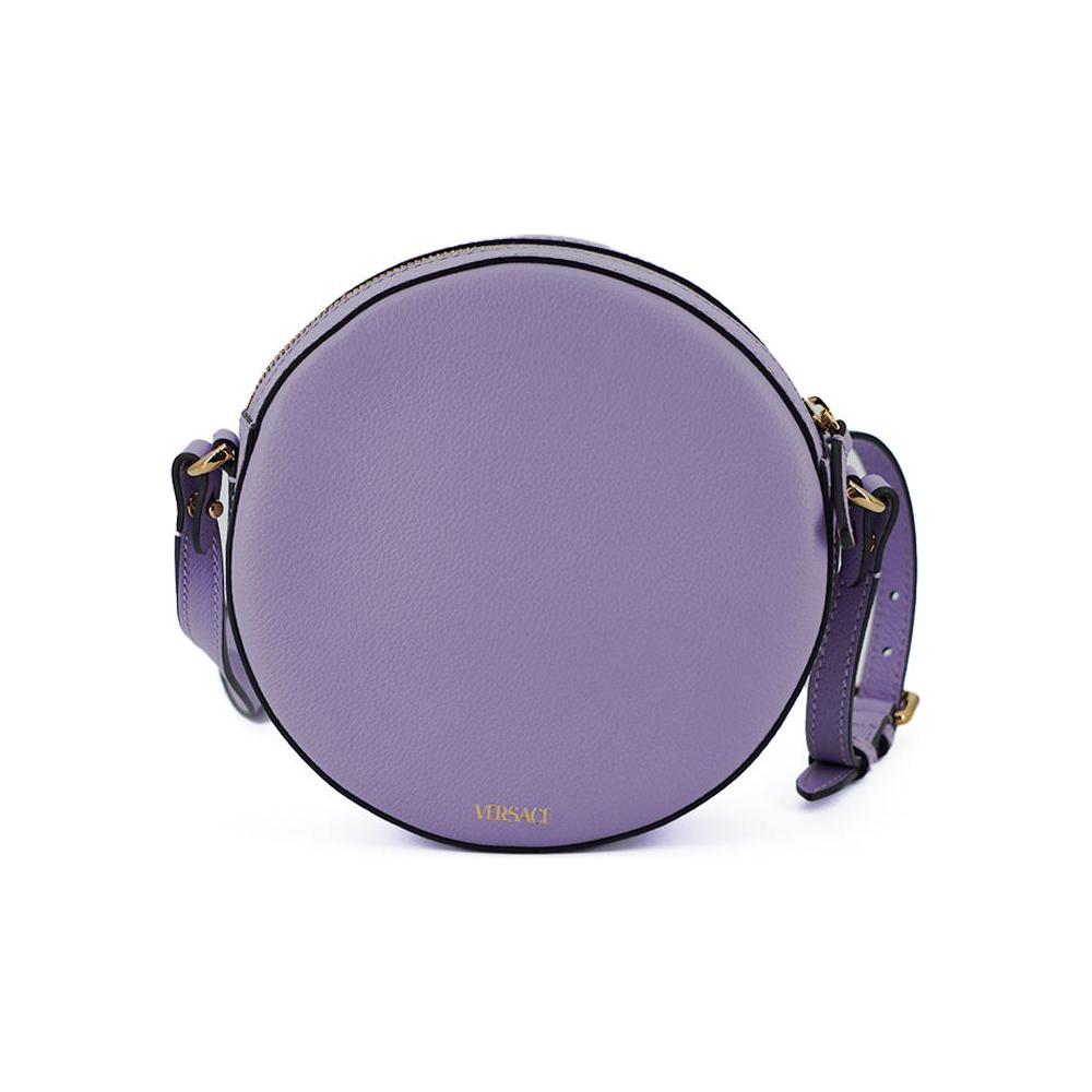 Versace Elegant Purple Round Shoulder Bag WOMAN SHOULDER BAGS