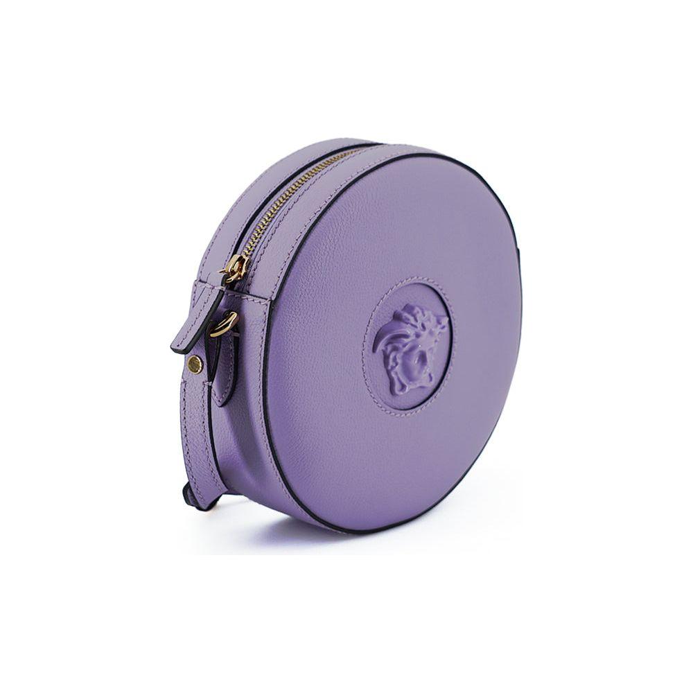 Versace Elegant Purple Round Shoulder Bag WOMAN SHOULDER BAGS
