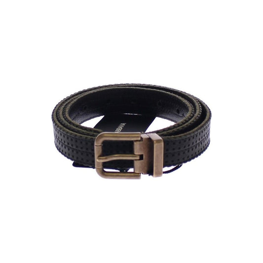 Dolce & Gabbana Blue Leather Logo Belt GSB10013-1