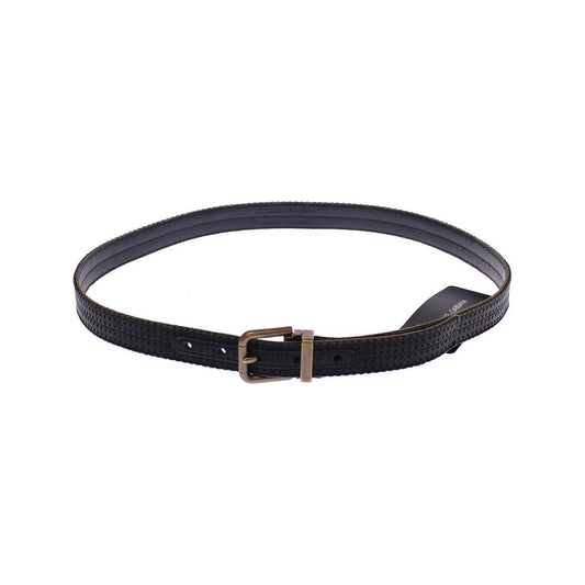 Dolce & Gabbana Blue Leather Logo Belt GSB10013-1