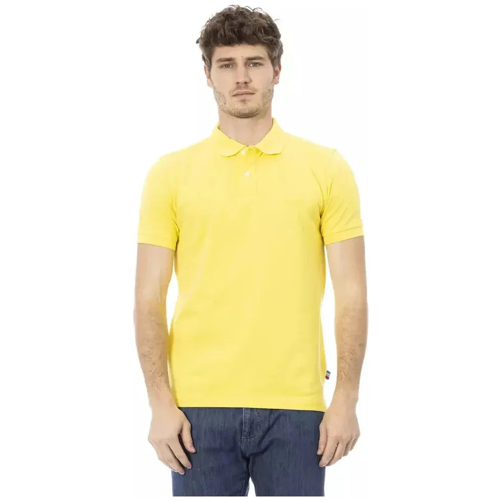 Baldinini Trend Yellow Cotton Men Polo Shirt