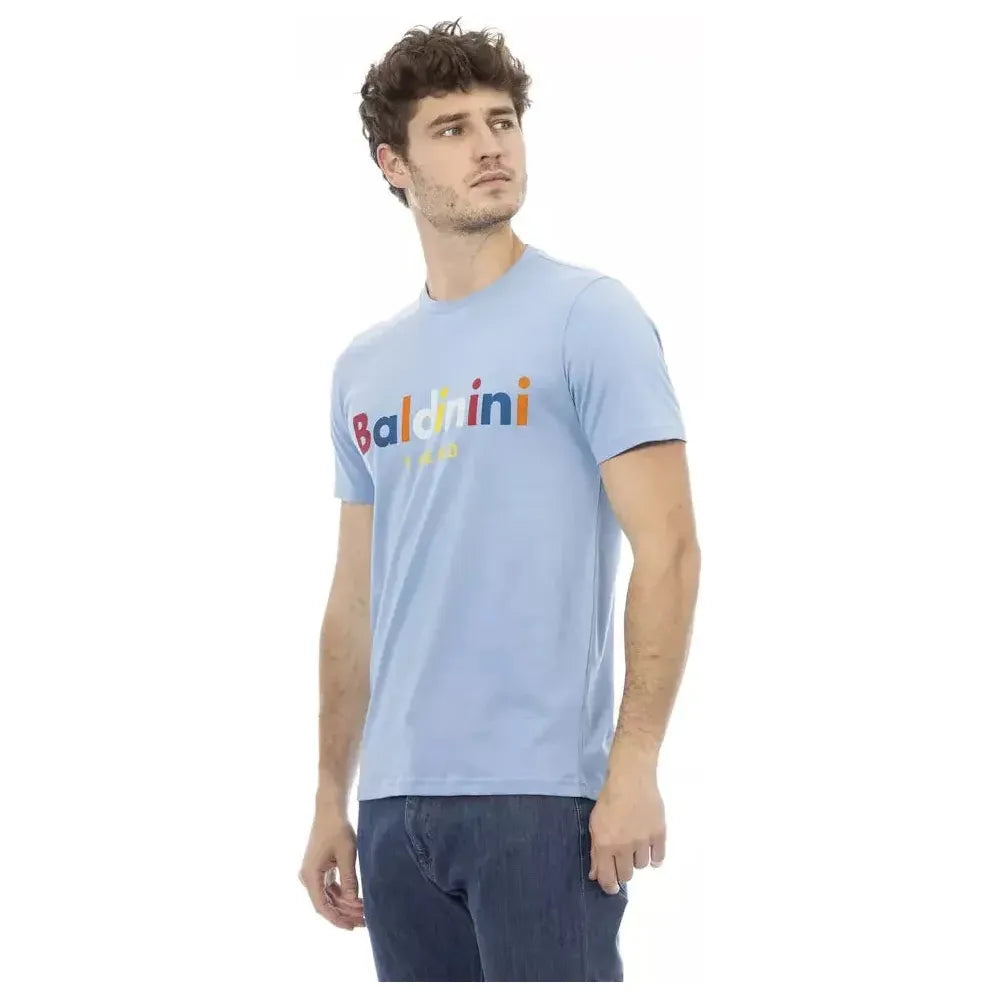 Baldinini Trend Light Blue Cotton Men T-Shirt