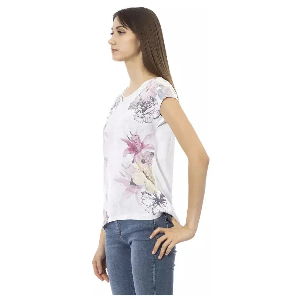 Trussardi Action White Cotton Women T-Shirt