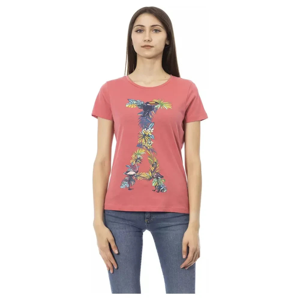 Trussardi Action Chic Fuchsia Short Sleeve Fashion Tee