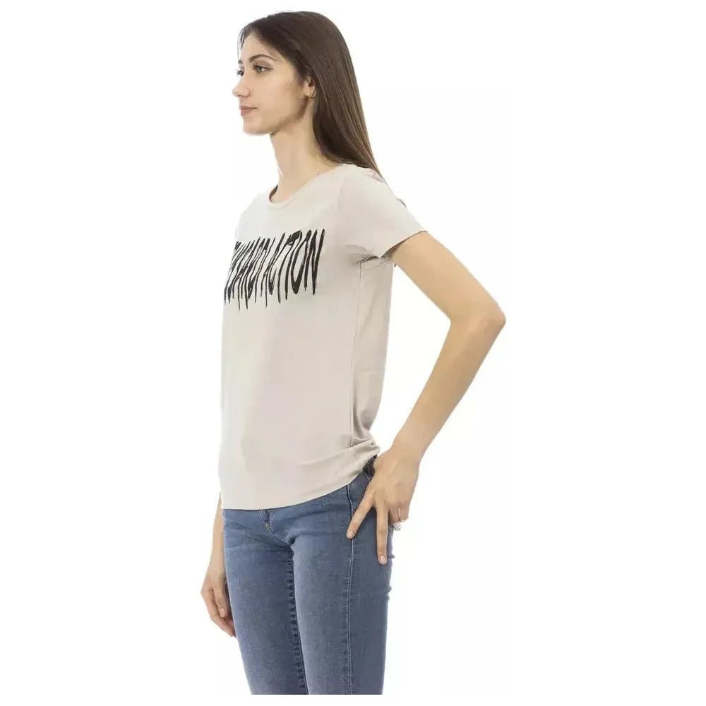 Trussardi Action Beige Cotton T-Shirt