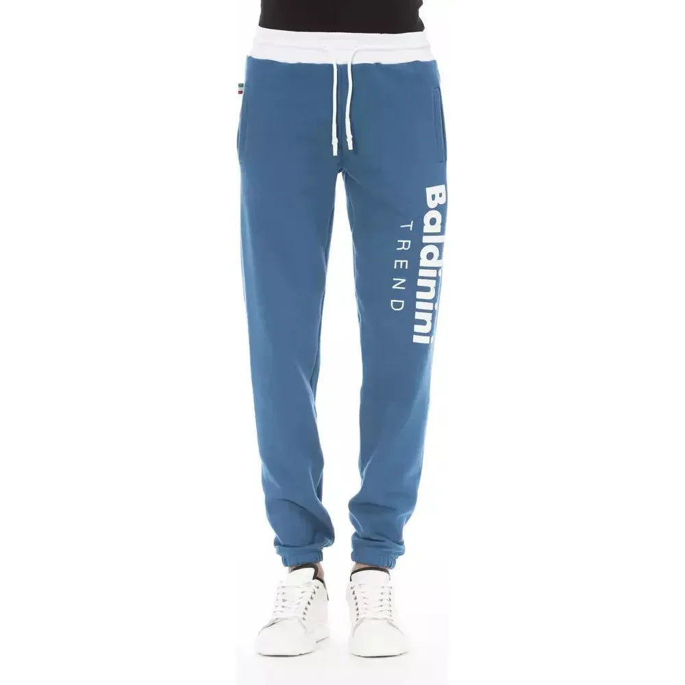 Baldinini Trend Blue Cotton Men's Sport Pant