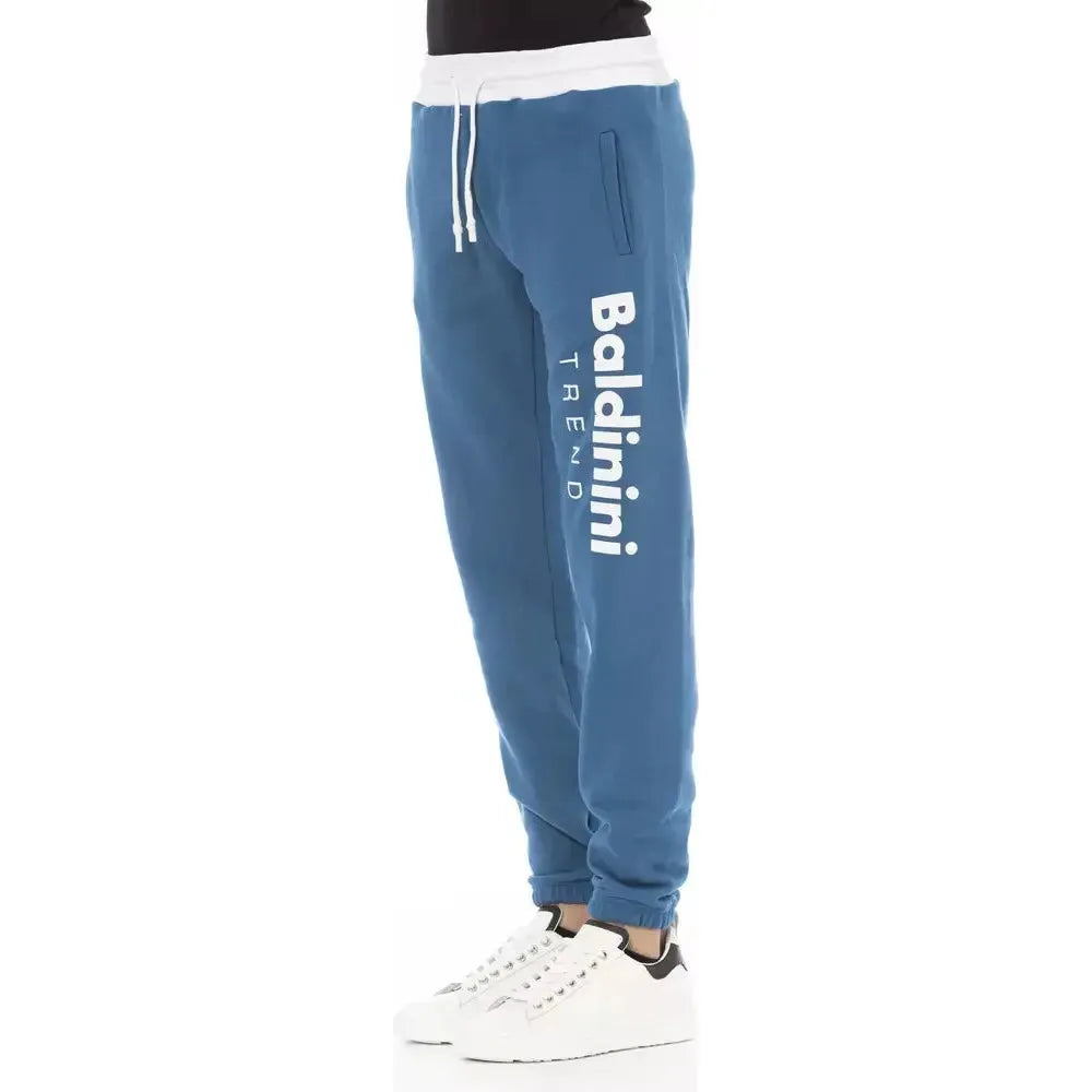 Baldinini Trend Blue Cotton Men's Sport Pant