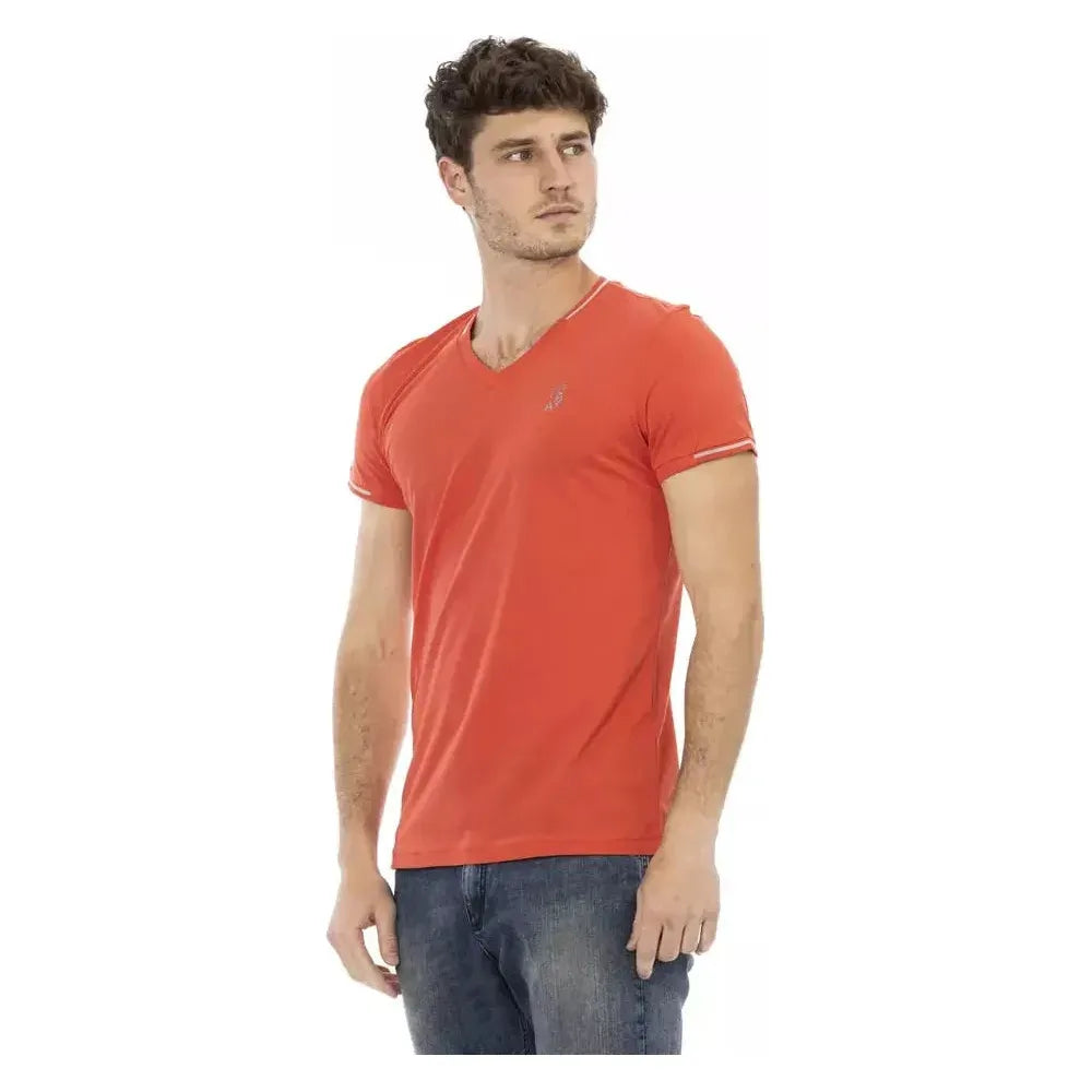 تي شيرت رجالي من القطن باللون البرتقالي من Trussardi Action