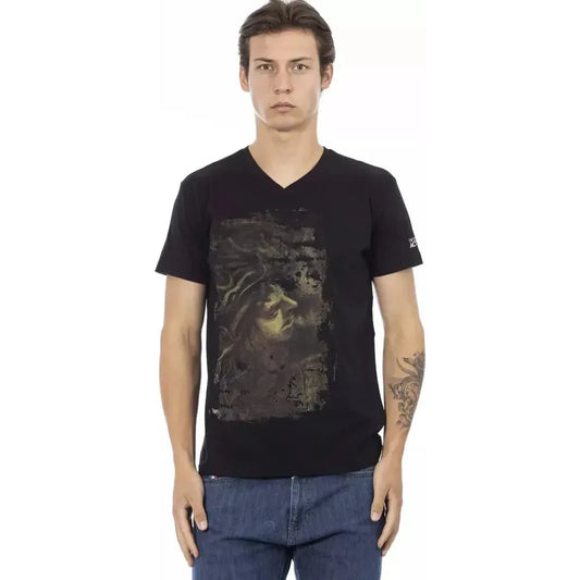 Trussardi Action Black Cotton Men T-Shirt TR-22889-S
