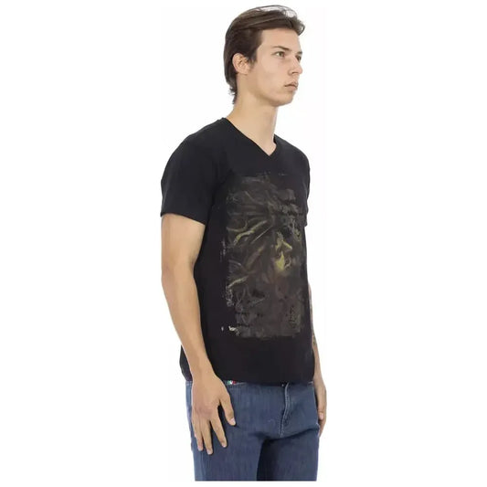 Trussardi Action Black Cotton Men T-Shirt TR-22889-S
