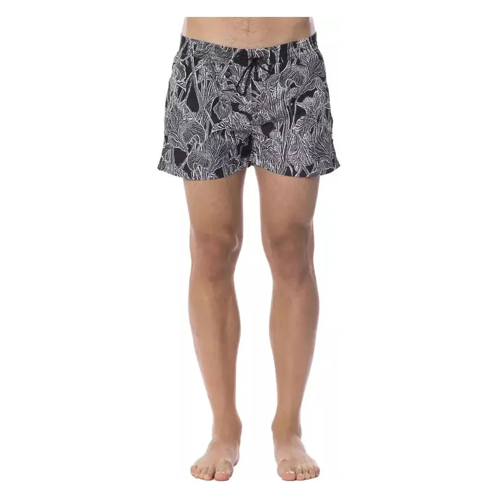 Roberto Cavalli Sport Black And White Polyester Swimwear