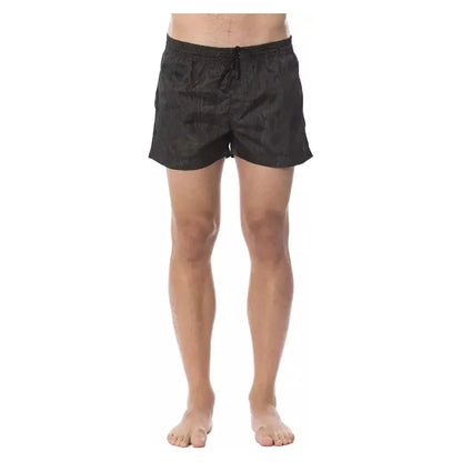 Roberto Cavalli Sport Army Polyester Men Swimwear