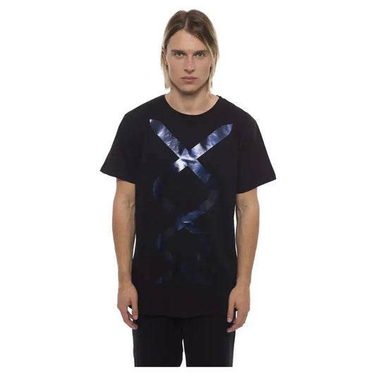 Nicolo Tonetto Black Cotton Men T-Shirt NI-12949-XL