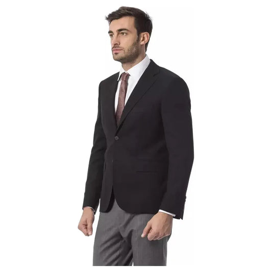 Billionaire Italian Couture Black Wool Mens Blazer BI-10388-IT50 | L