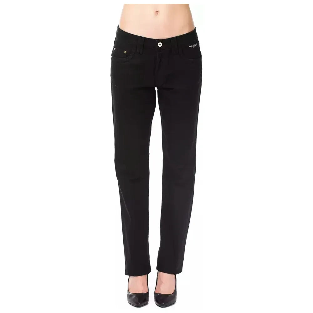 Ungaro Fever Black Cotton Women Pant UN-8199-W32