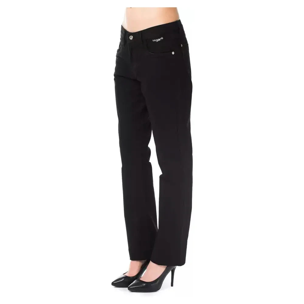 Ungaro Fever Black Cotton Women Pant UN-8199-W32
