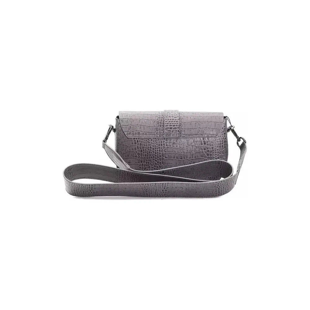 Pompei Donatella Gray Leather Women Crossbody Bag PO-5821