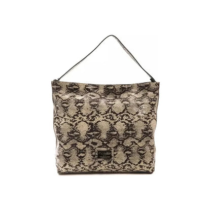 Pompei Donatella Gray Leather Women Shoulder Bag