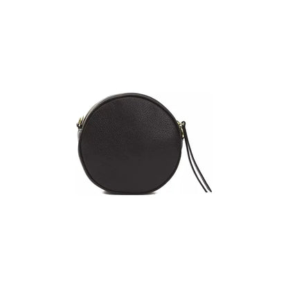 Pompei Donatella Black Leather Women Crossbody Bag Crossbody Bag