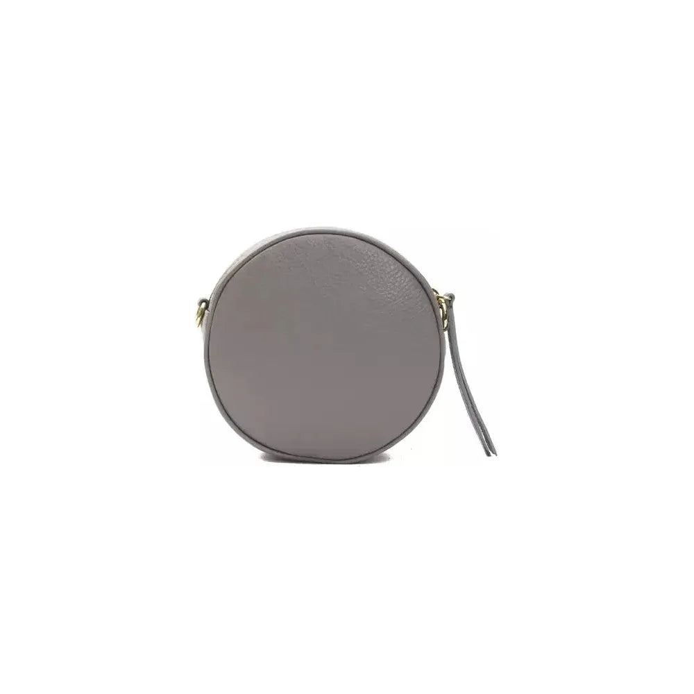 حقيبة كروس بودي نسائية من الجلد الرمادي من بومبي دوناتيلا